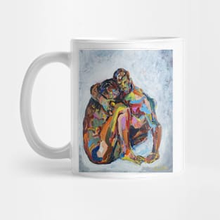 Two Abstract colourful figurative nudes lovers Mug